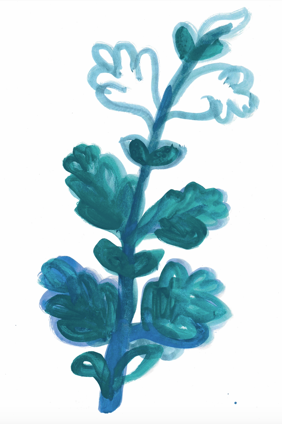 Blue Leaf, Print 1